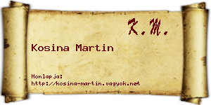 Kosina Martin névjegykártya